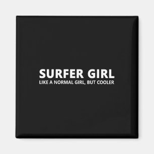 Surferin Mädchen Surferin Mädchen Lustiges Surfer Magnet