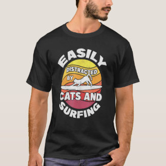 Surferinnen Frauen Surf Kitten Surfer Katzen Und S T-Shirt