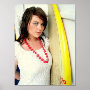 Surfermädchen Poster