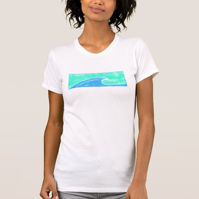 Surfermädchen T-Shirt (Vorderseite)