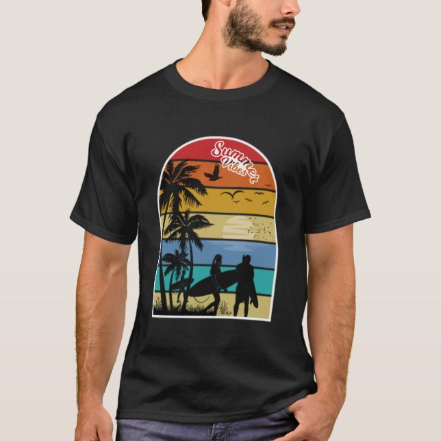 Surferparadies Sunset T-Shirt (Vorderseite)