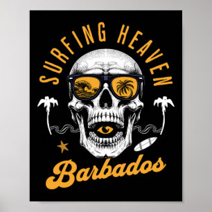 Surferparadies Totenkopf Rdos Tropische Welle Sonn Poster