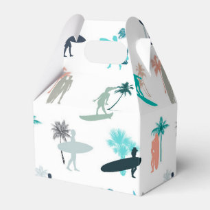 Surfers and Palm Trees Pattern Geschenkschachtel