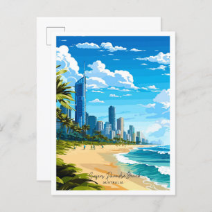 Surfers Paradise Beach Australien Reisen Postkarte