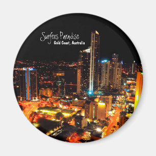 Surfers Paradise Gold Coast Australia City Lights Magnet