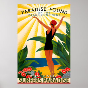 Surfers Paradise Gold Coast Australien Reise Poster