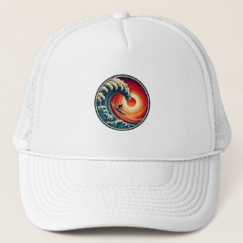 Surfer's Sunset Wave Hat Truckerkappe