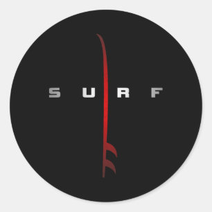 Surfersachen - Surfer Surf  Runder Aufkleber