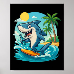 Surfershirt - Cooler Sommer Poster