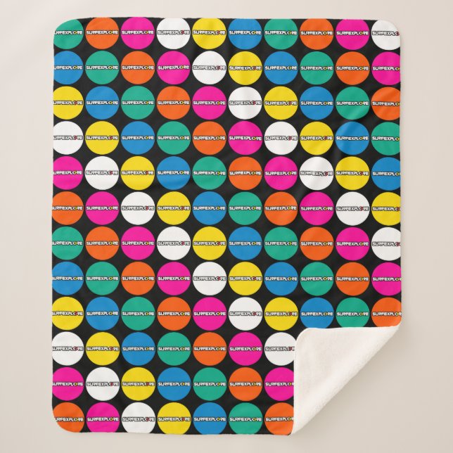 surfEXPLORE Logo Sherpa Blanket Sherpadecke (Vorderseite)