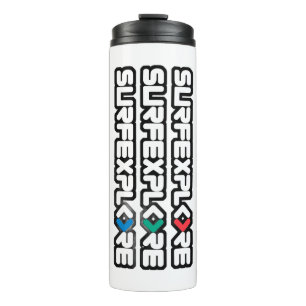 surfEXPLORE Wasserflasche, Edelstahl Thermosbecher