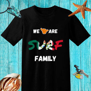 Surffamiliendesign mit Shaka-Hand und Mexiko-Flagg T-Shirt