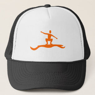 Surffigur: Orange Truckerkappe