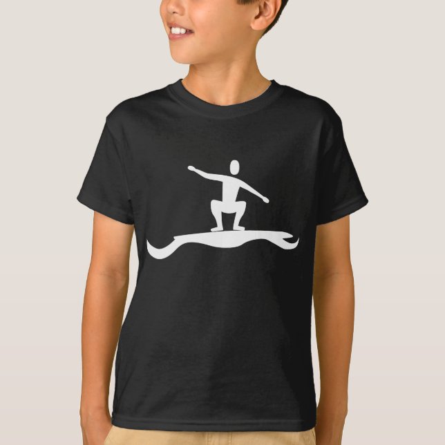 Surffigur: Weiß T-Shirt (Vorderseite)