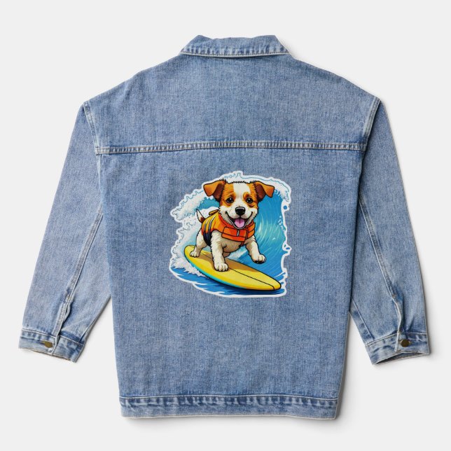Surfhund Jeansjacke (Rückseite)