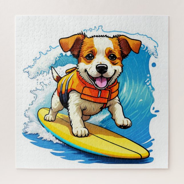 Surfhund Puzzle (Vertikal)