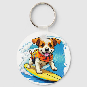Surfhund Schlüsselanhänger