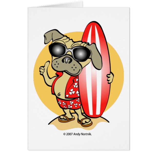 Surfin' Mops Cards im Retro-Stil (Vorne)
