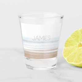 Surfing beach personalised schnapsglas