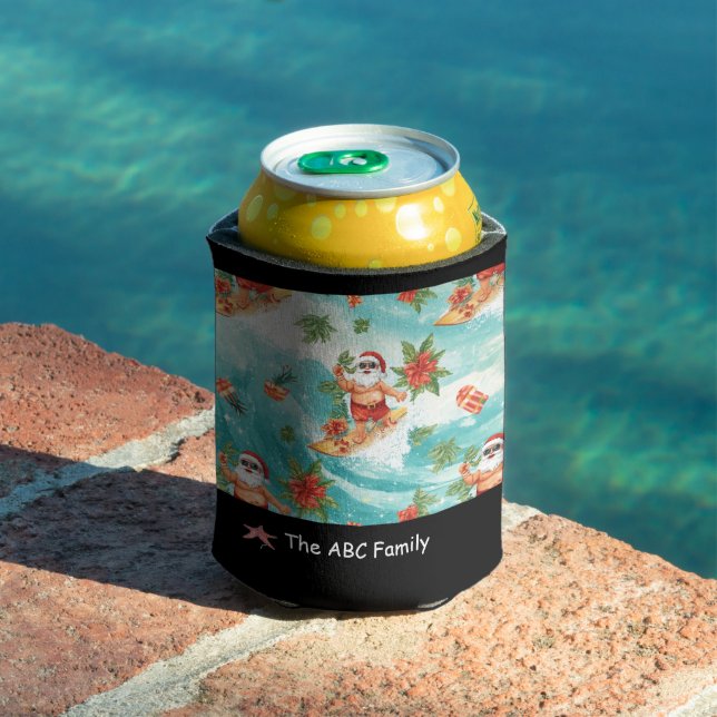 Surfing Christmas in July with SANTA CLAUS   Dosenkühler (In Situ Pool)