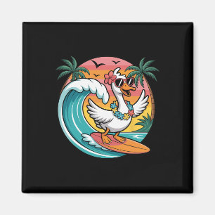 Surfing Gans Retro Hawaiianische Sommer Stimmung S Magnet