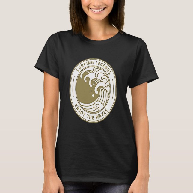 Surfing Legends Enjoy The Waves Surfer Surfing T-Shirt (Vorderseite)