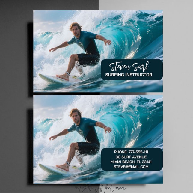 Surfing-Lehrer Visitenkarte (Von Creator hochgeladen)