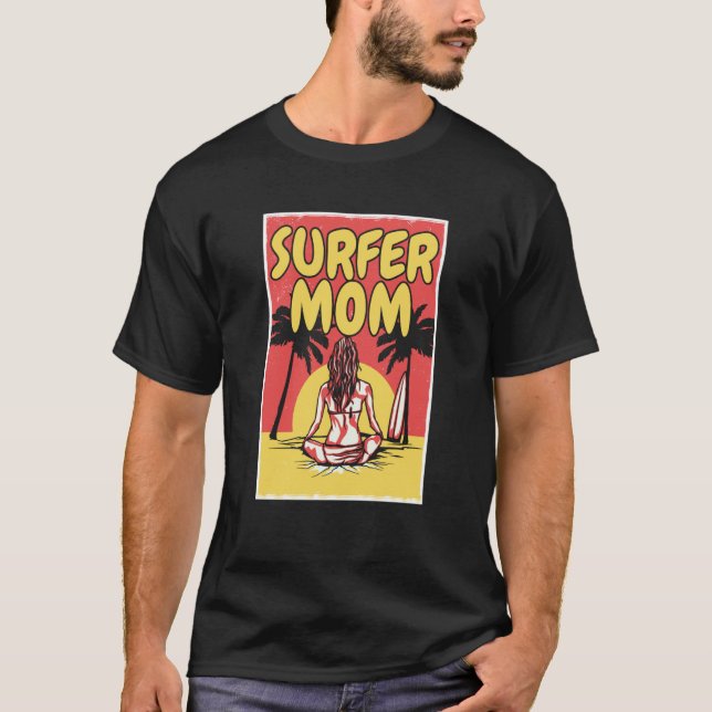 Surfing Mother Waves Surfboard Surfrider  Surfer M T-Shirt (Vorderseite)