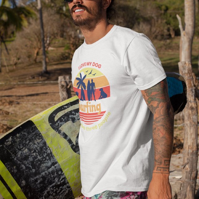 Surfing Ocean Dog Vater Pet Lover Abenteuer Sweatshirt (Von Creator hochgeladen)