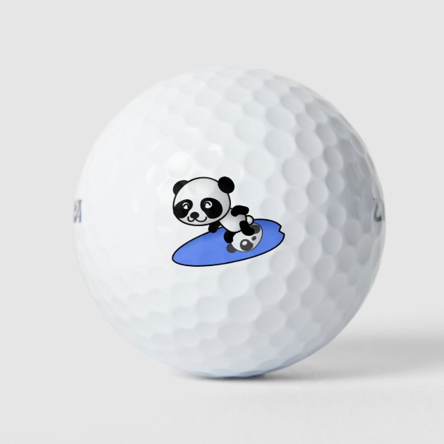 Surfing Panda Golfball (Vorderseite)