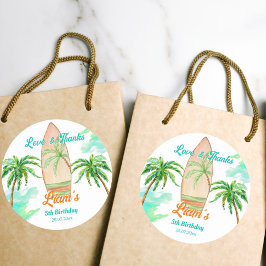 Surfing Party danke Ihnen für Strand Ozean Sommer Runder Aufkleber