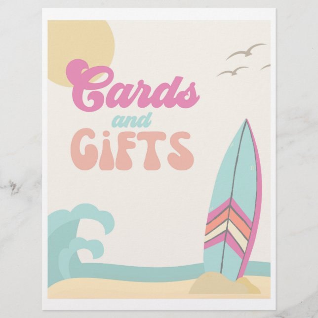 Surfing-Party-Zeichen | Karten + Geschenke Untersc (Vorderseite)