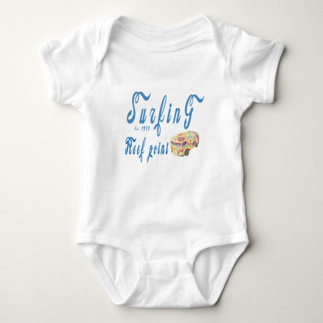 Surfing reef point baby strampler (Vorderseite)