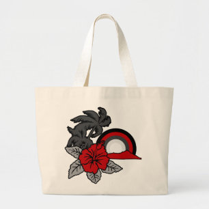 Surfing Safari Vintage Hawaiian Strandtasche Jumbo Stoffbeutel