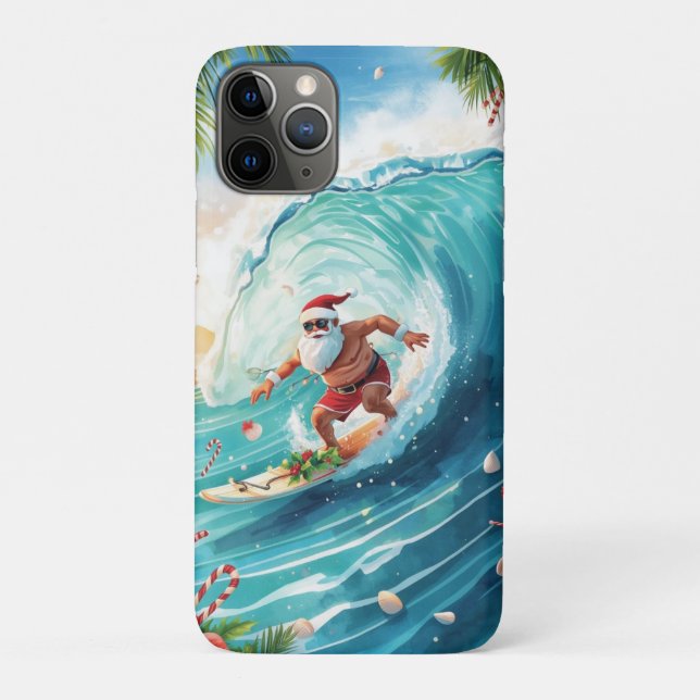 Surfing Santa Christmas with Santa Surfer  Case-Mate iPhone Hülle (Rückseite)