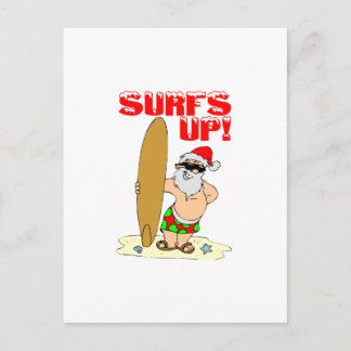 Surfing Santa Feiertagspostkarte