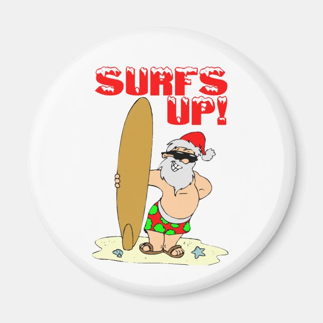 Surfing Santa Magnet (Vorne)