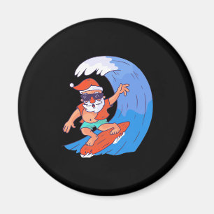 Surfing Santa Magnet