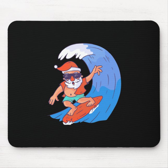 Surfing Santa Mousepad (Vorne)