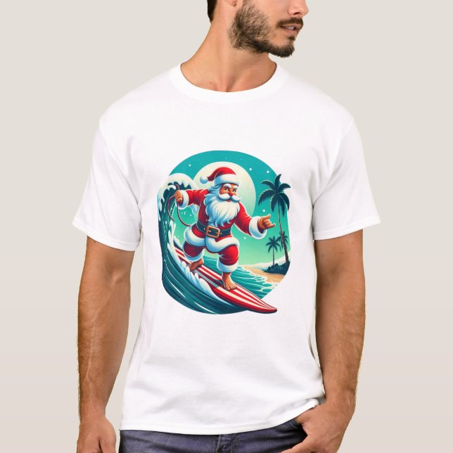 Surfing Santa T-Shirt (Vorderseite)