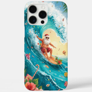 Surfing Santa Weihnachten mit Santa Surfer iPhone 16 Pro Max Hülle