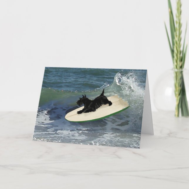 Surfing Scottish Terrier Karte (Vorderseite)