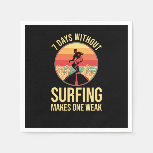 Surfing Surfer Serviette (Vorderseite)