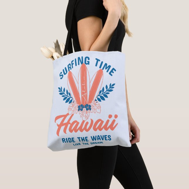 Surfing Time Hawaii Reite die Wellen (Von Nahem)