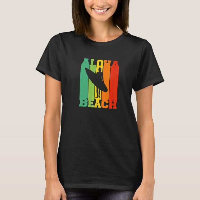 Surfing Tropical Island Hawaii Summer Holiday Surf T-Shirt (Vorderseite)