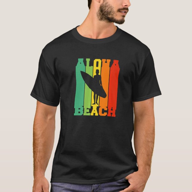 Surfing Tropical Island Hawaii Summer Holiday Surf T-Shirt (Vorderseite)