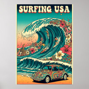 Surfing USA V15 Poster