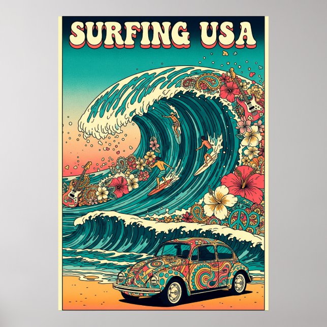 Surfing USA V15 Poster (Vorne)