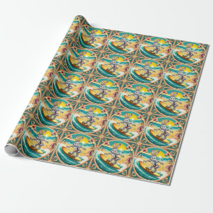 Surfkaninchen : Vorstellungsbilder Geschenkpapier