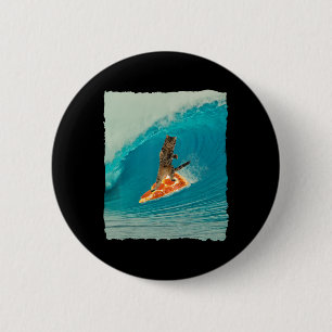 Surfkatze-Shirt Kätzchen Reitet Auf Einer Welle Mi Button
